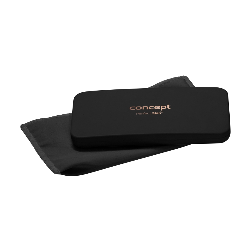 Concept KZ2020 - Espelho cosmético de bolso com LED PERFECT SKIN LED/1,5W/5V 4500-5500K 300 mAh preto