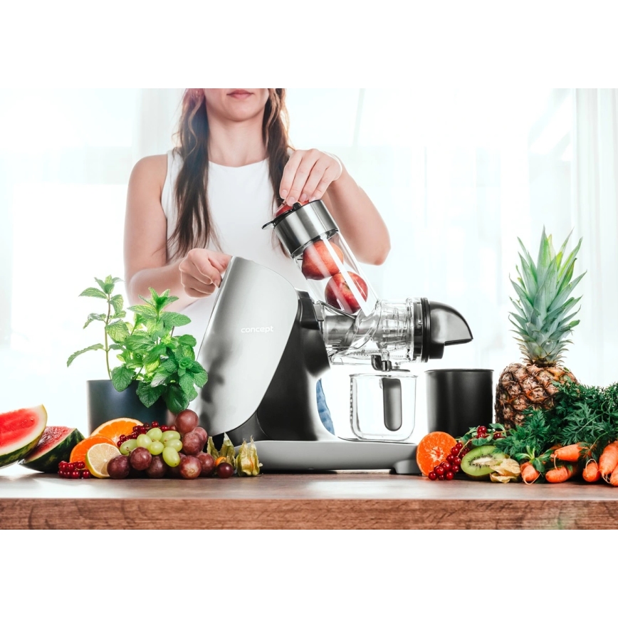 Concept LO7250 - Extrator de sumos de rosca horizontal 200W/230V preto/inox