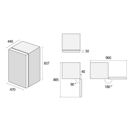 Concept LTR3047whN - Frigorífico retro 93 l branco