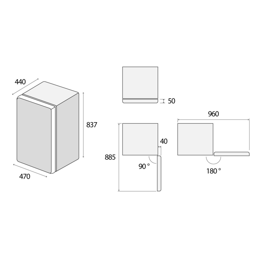 Concept LTR3047whN - Frigorífico retro 93 l branco