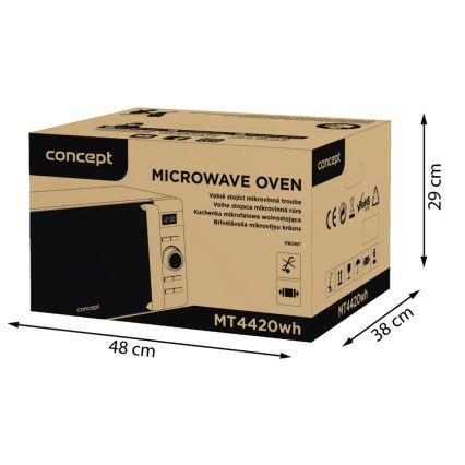 Concept MT4420wh - Micro-ondas 800W/230V 20 l branco