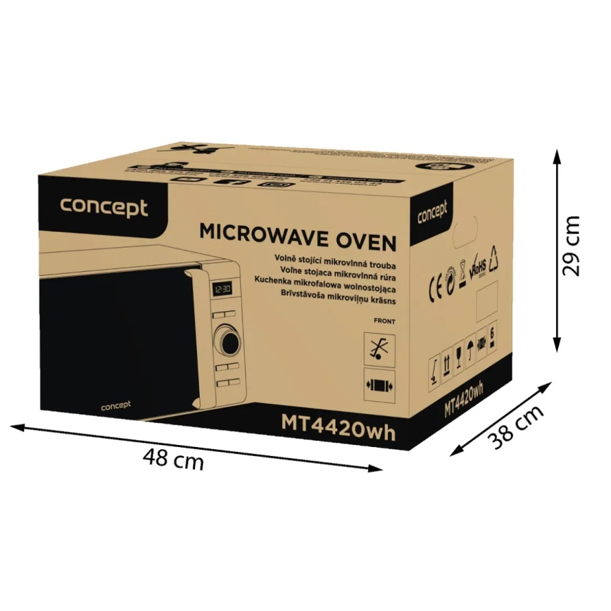 Concept MT4420wh - Micro-ondas 800W/230V 20 l branco