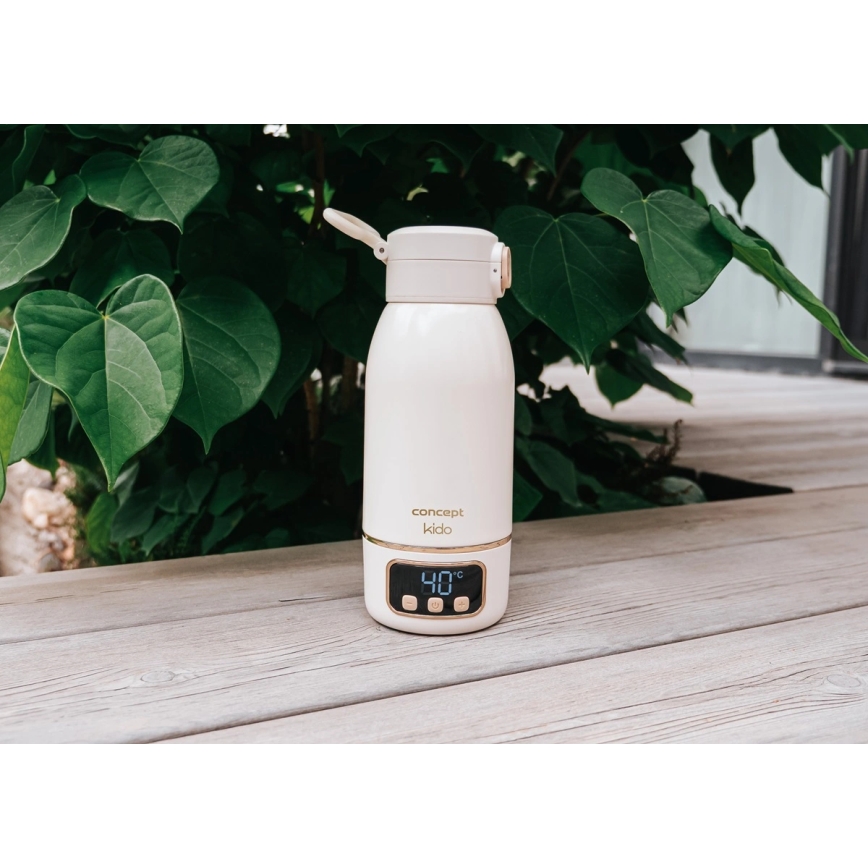 Concept OC4000 - Aquecedor de viagem para água e leite KIDO 500 ml 36W/7,4V 5000 mAh bege
