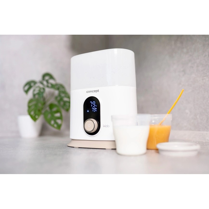 Concept OL4010 - Aquecedor de biberões 3 em 1 KIDO 200W/230V branco