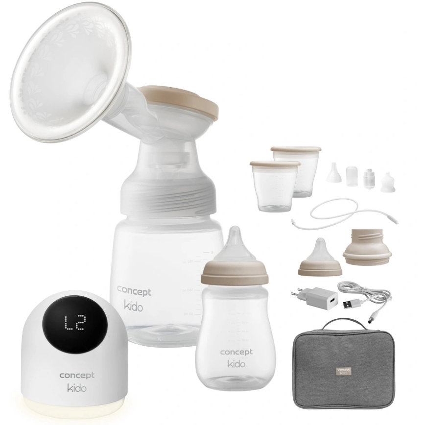 Concept OM4000 - Bomba extratora de leite elétrica 2 em 1 KIDO branca