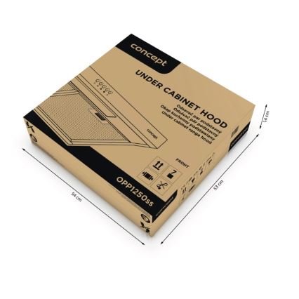 Concept OPP1250ss - Exaustor suspenso 50 cm em aço inoxidável