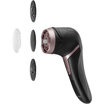 Concept PN3020 - Lima eléctrica para calcanhares PERFECT SKIN 5V 1200 mAh IPX6 preto/ouro rosé