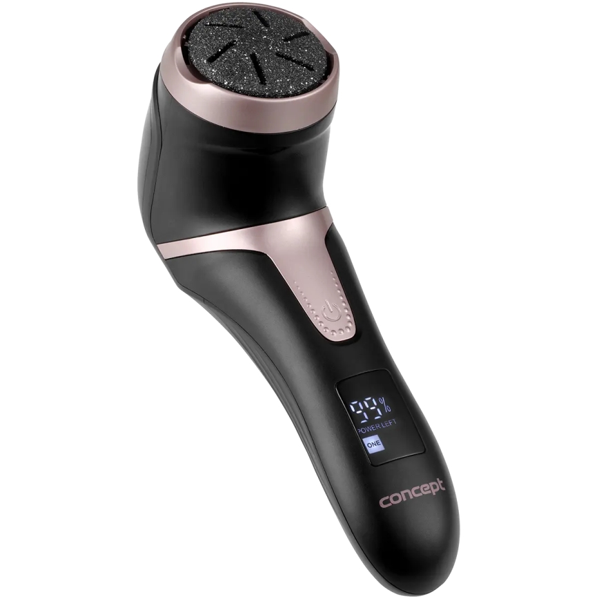 Concept PN3020 - Lima eléctrica para calcanhares PERFECT SKIN 5V 1200 mAh IPX6 preto/ouro rosé