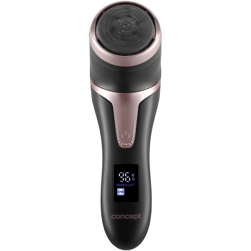 Concept PN3020 - Lima eléctrica para calcanhares PERFECT SKIN 5V 1200 mAh IPX6 preto/ouro rosé