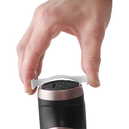 Concept PN3020 - Lima eléctrica para calcanhares PERFECT SKIN 5V 1200 mAh IPX6 preto/ouro rosé
