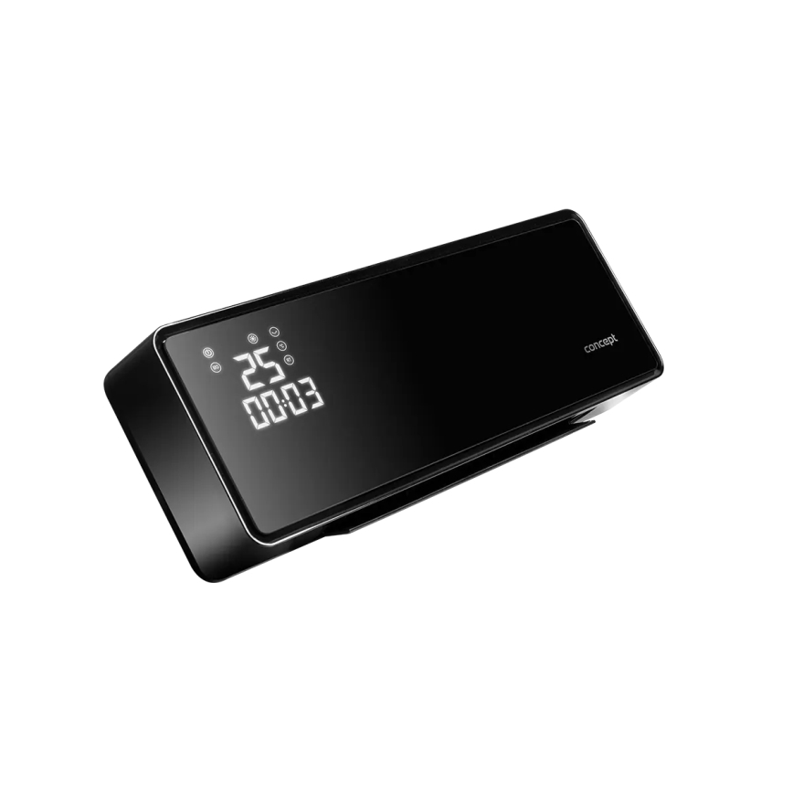 Concept QH4001 - Aquecedor elétrico 1000/2000W IP22 preto + controlo remoto