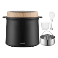 Concept RE4040 - Panela de arroz digital 2 em 1 450 W/230 V 2 l preto/efeito madeira