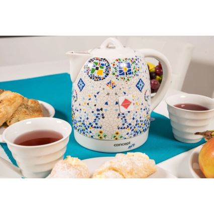 Concept RK0020 - Chaleira elétrica 1,5 l 1350W/230V multicolorida/cerâmica
