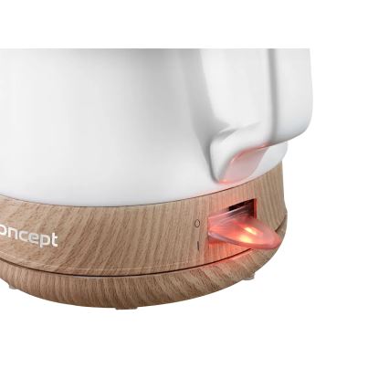 Concept RK0060 - Chaleira eléctrica 1 l 1000W/230V branca/cerâmica