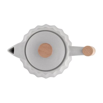 Concept RK0091 - Chaleira elétrica 1,5 l 1500W/230V cinza claro/acabamento em madeira/cerâmica