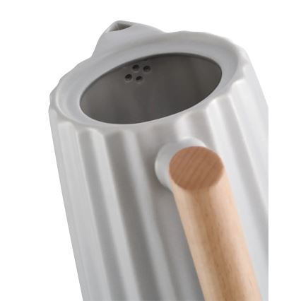 Concept RK0091 - Chaleira elétrica 1,5 l 1500W/230V cinza claro/acabamento em madeira/cerâmica