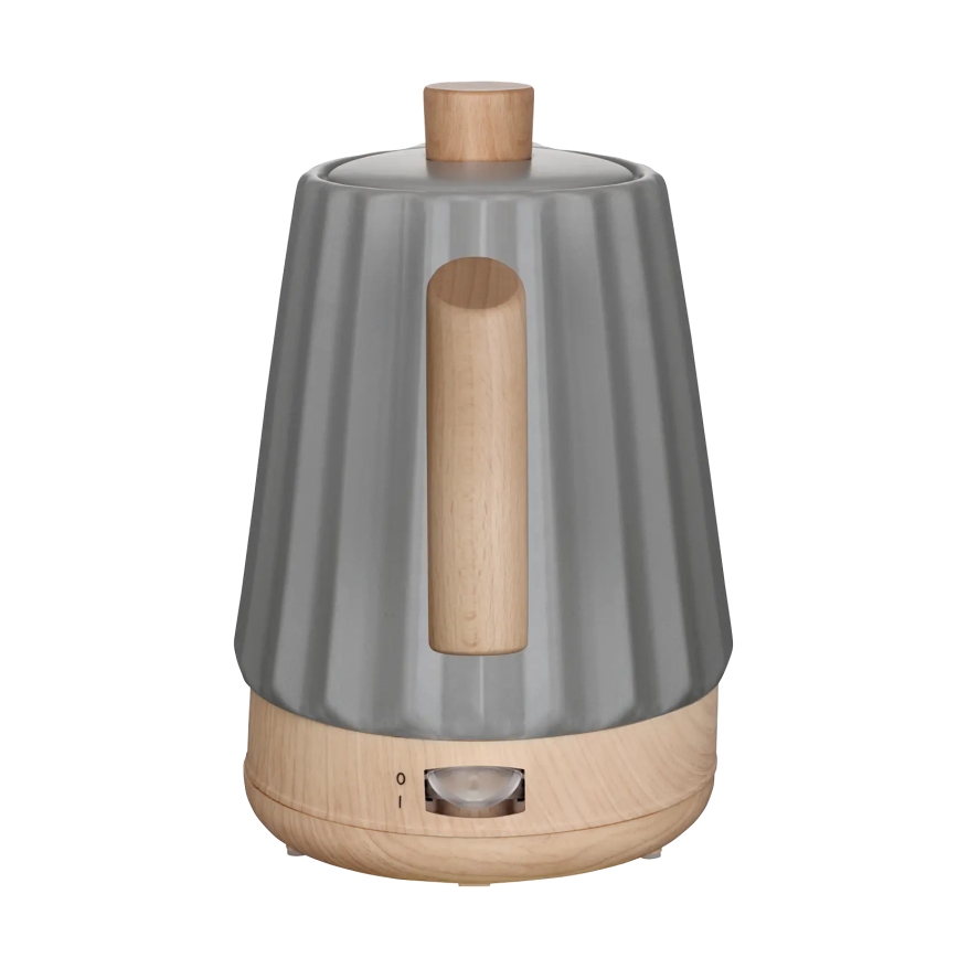 Concept RK0092 - Chaleira elétrica 1,5 l 1500W/230V cinzento escuro/acabamento em madeira/cerâmica