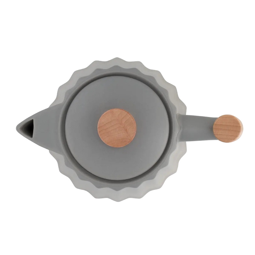 Concept RK0092 - Chaleira elétrica 1,5 l 1500W/230V cinzento escuro/acabamento em madeira/cerâmica