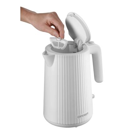 Concept RK2390 - Chaleira elétrica 1,7 l 2200 W/230 V branca