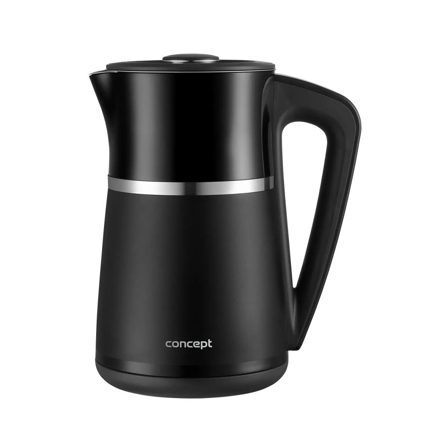 Concept RK3100 - Chaleira elétrica com controlo de temperatura 1,7 l 2200 W/230 V preta