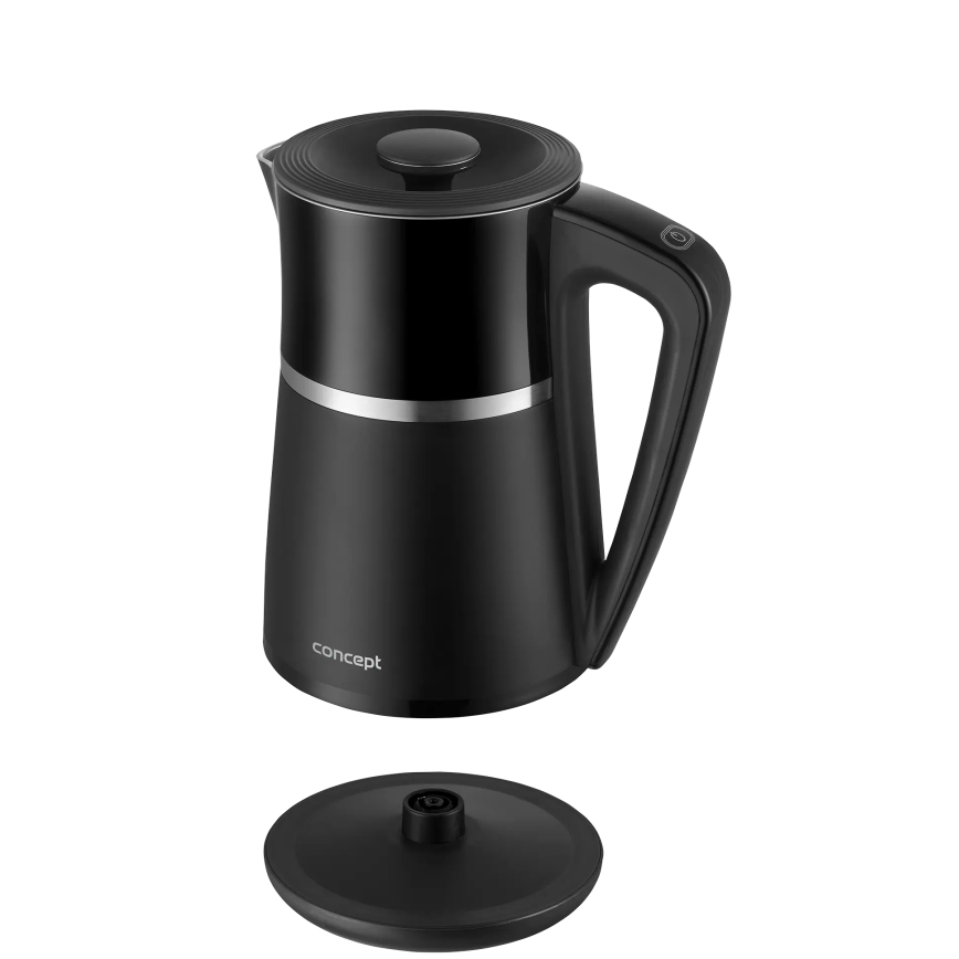 Concept RK3100 - Chaleira elétrica com controlo de temperatura 1,7 l 2200 W/230 V preta