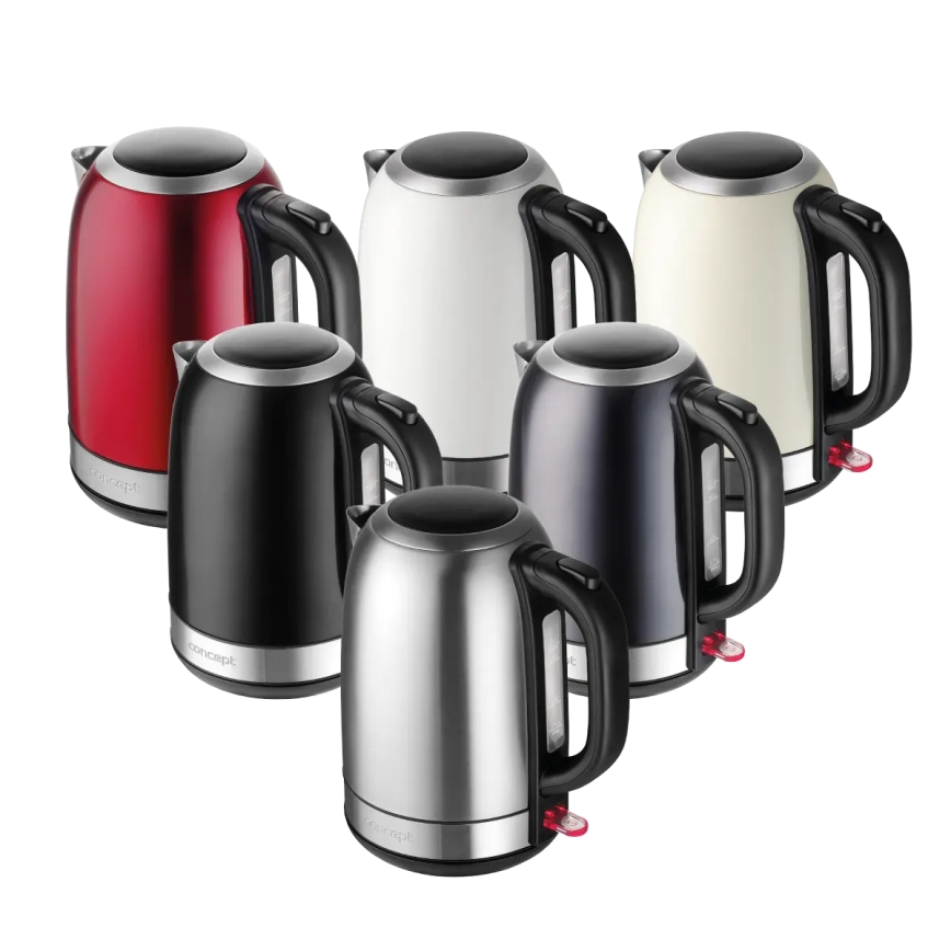 Concept RK3240 - Chaleira elétrica 1,7 l 2200 W/230 V, aço inoxidável