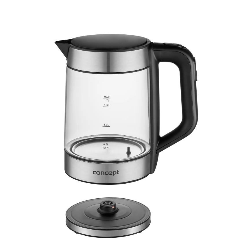 Concept RK4067 - Chaleira elétrica com regulação de temperatura 1,7 l 2200W/230V inox