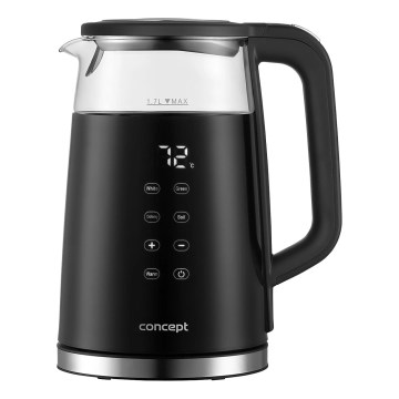 Concept RK4100 - Chaleira eléctrica com controlo de temperatura 1,7 l 2200W/230V preta