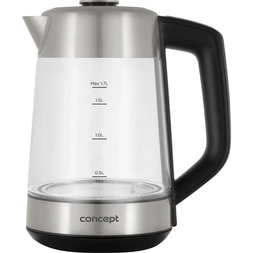 Concept RK4190 - Chaleira elétrica com controlo de temperatura e filtro 1,7 l 2200W/230V em aço inoxidável