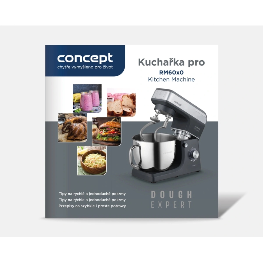 Concept RM6010 - Batedeira planetária de cozinha DOUGH EXPERT 1900W/230V antracite/inox