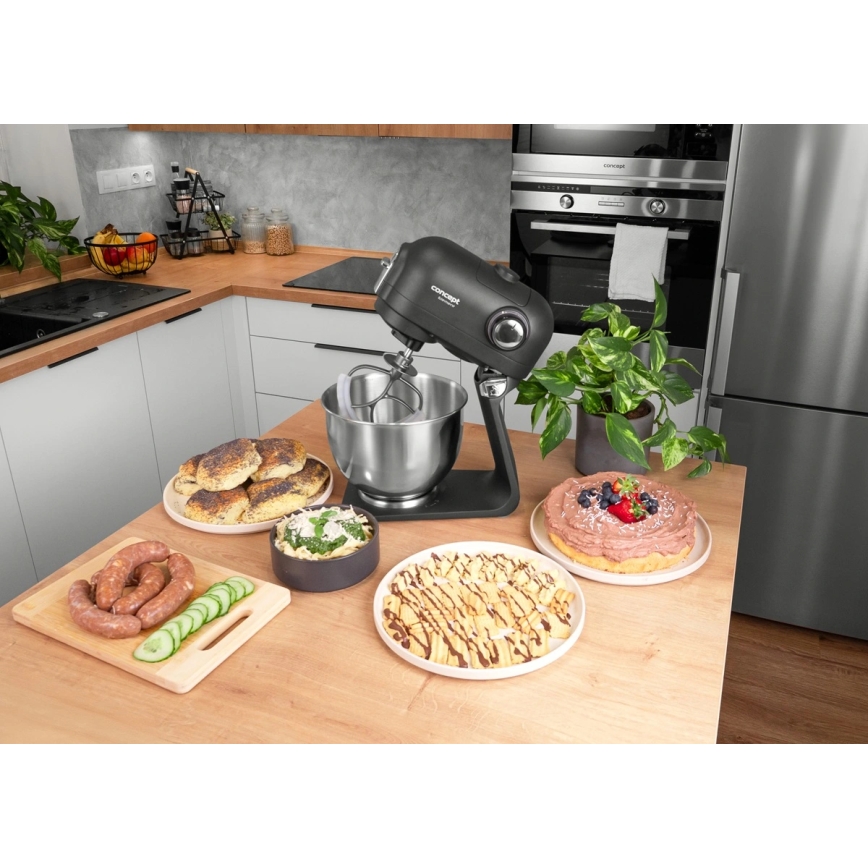 Concept RM8000 - Robot de cozinha com taça em aço inoxidável 1200W/230V preto