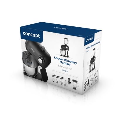 Concept RM8000 - Robot de cozinha com taça em aço inoxidável 1200W/230V preto