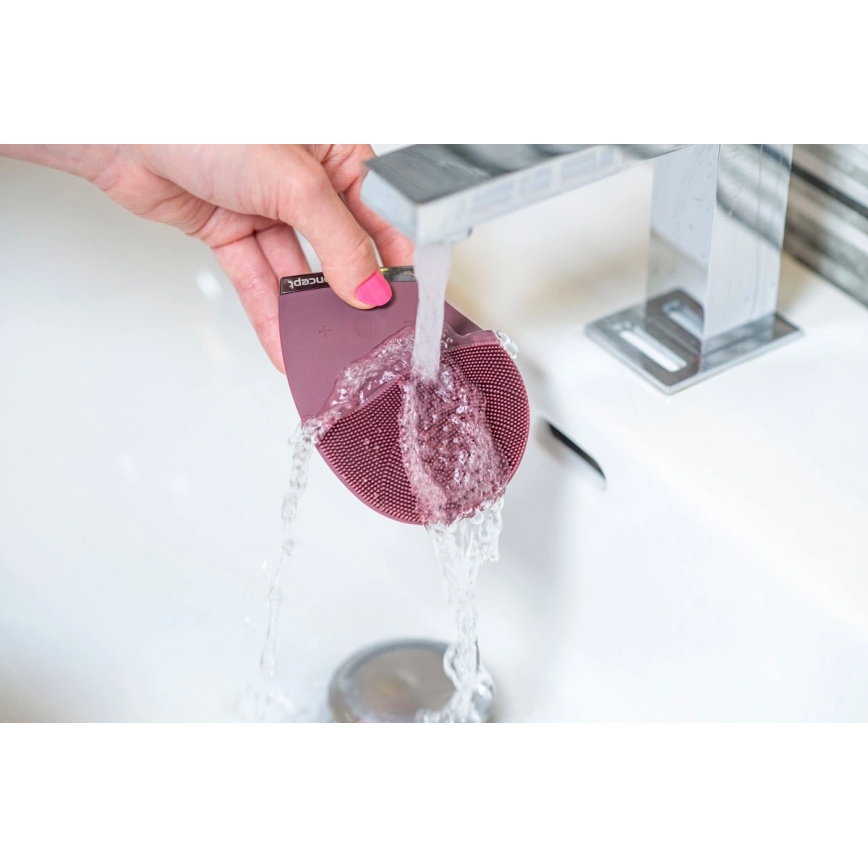 Concept SK9101 - Escova de limpeza facial SONIVIBE 2W/5V 250 mAh IPX7 vermelha