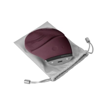 Concept SK9101 - Escova de limpeza facial SONIVIBE 2W/5V 250 mAh IPX7 vermelha