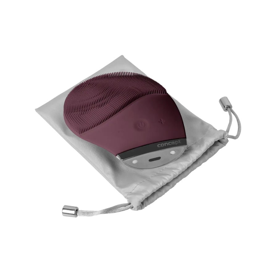 Concept SK9101 - Escova de limpeza facial SONIVIBE 2W/5V 250 mAh IPX7 vermelha