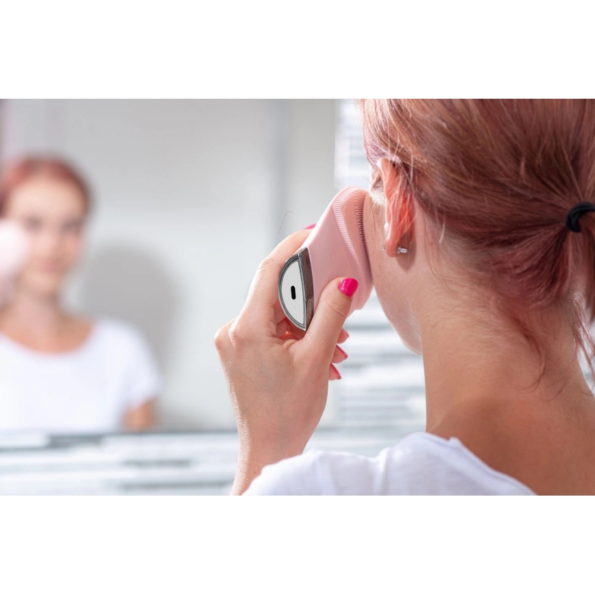 Concept SK9102 - Escova de limpeza facial SONIVIBE 2W/5V 250 mAh IPX7 rosa