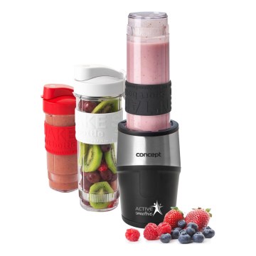 Concept SM3385 - Liquidificador de batidos com acessórios ACTIVE SMOOTHIE 500W/230V preto
