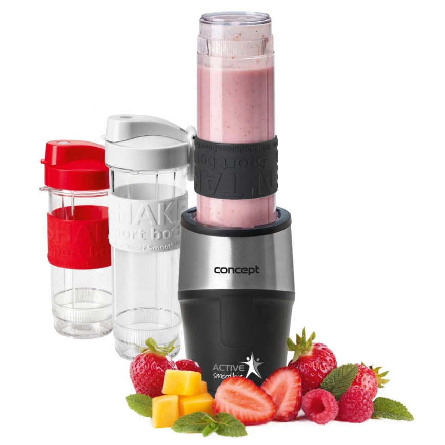Concept SM3385 - Liquidificador para smoothies com acessórios ACTIVE SMOOTHIE 500W/230V preto