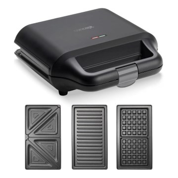 Concept SV3054 - Máquina de fazer sandes 3em1 700W/230V preto