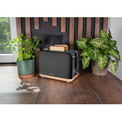 Concept TE2016 - Torradeira para 2 fatias com grelha aquecedora 930W/230V preta