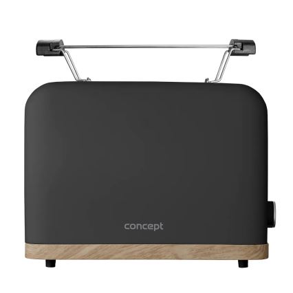 Concept TE2016 - Torradeira para 2 fatias com grelha aquecedora 930W/230V preta