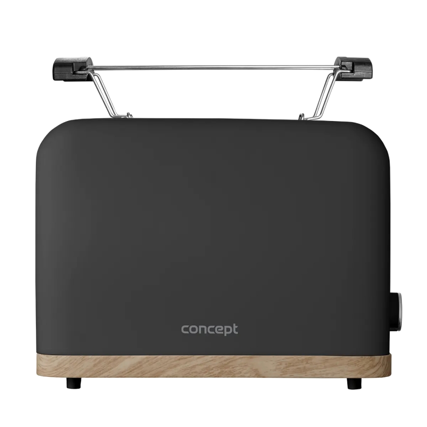 Concept TE2016 - Torradeira para 2 fatias com grelha aquecedora 930W/230V preta
