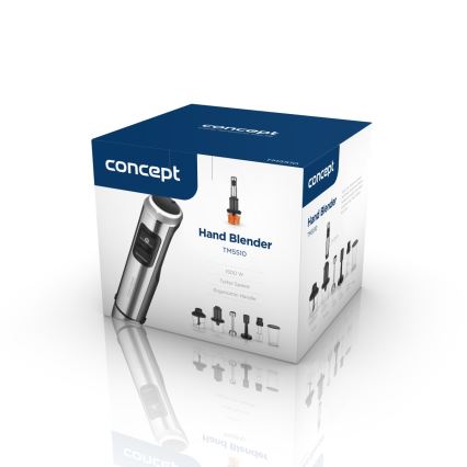 Concept TM5510 - Varinha mágica com acessórios 1500W/230V preto/aço inoxidável