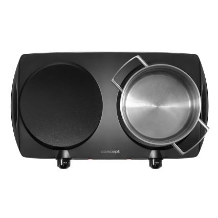Concept VE3060 - Fogão elétrico de duas placas 2500W/230V preto