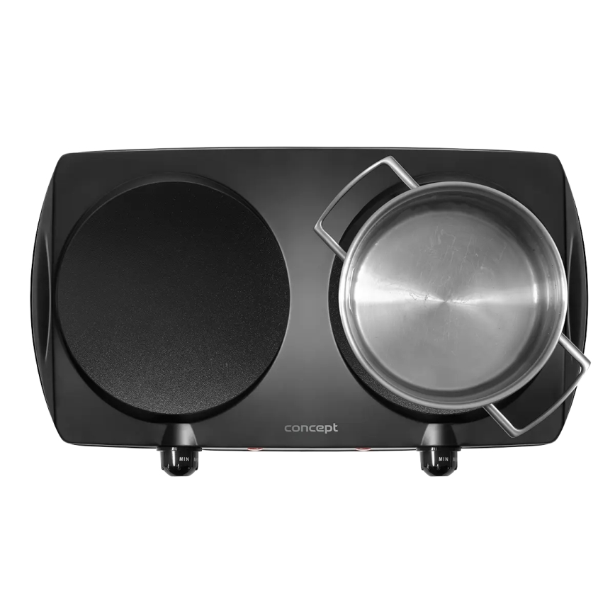 Concept VE3060 - Fogão elétrico de duas placas 2500W/230V preto