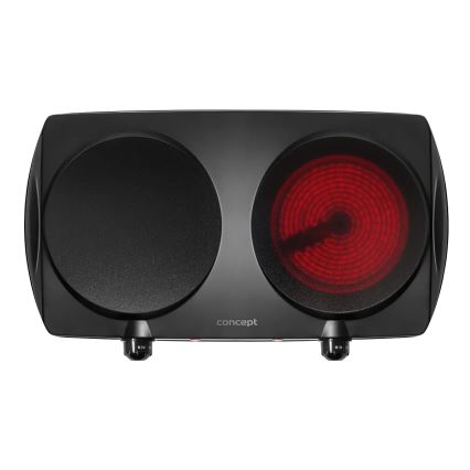 Concept VE3060 - Fogão elétrico de duas placas 2500W/230V preto