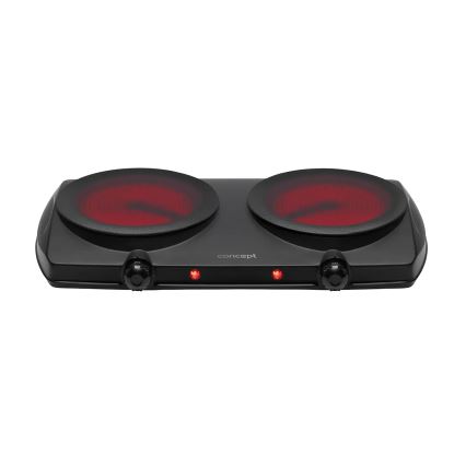 Concept VE3060 - Fogão elétrico de duas placas 2500W/230V preto