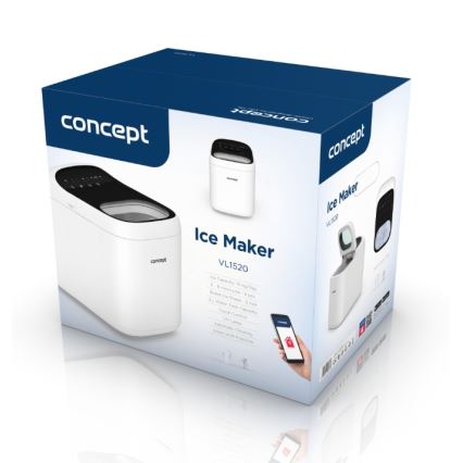 Concept VL1520 - Máquina de gelo 150W/230V Wi‑Fi branca