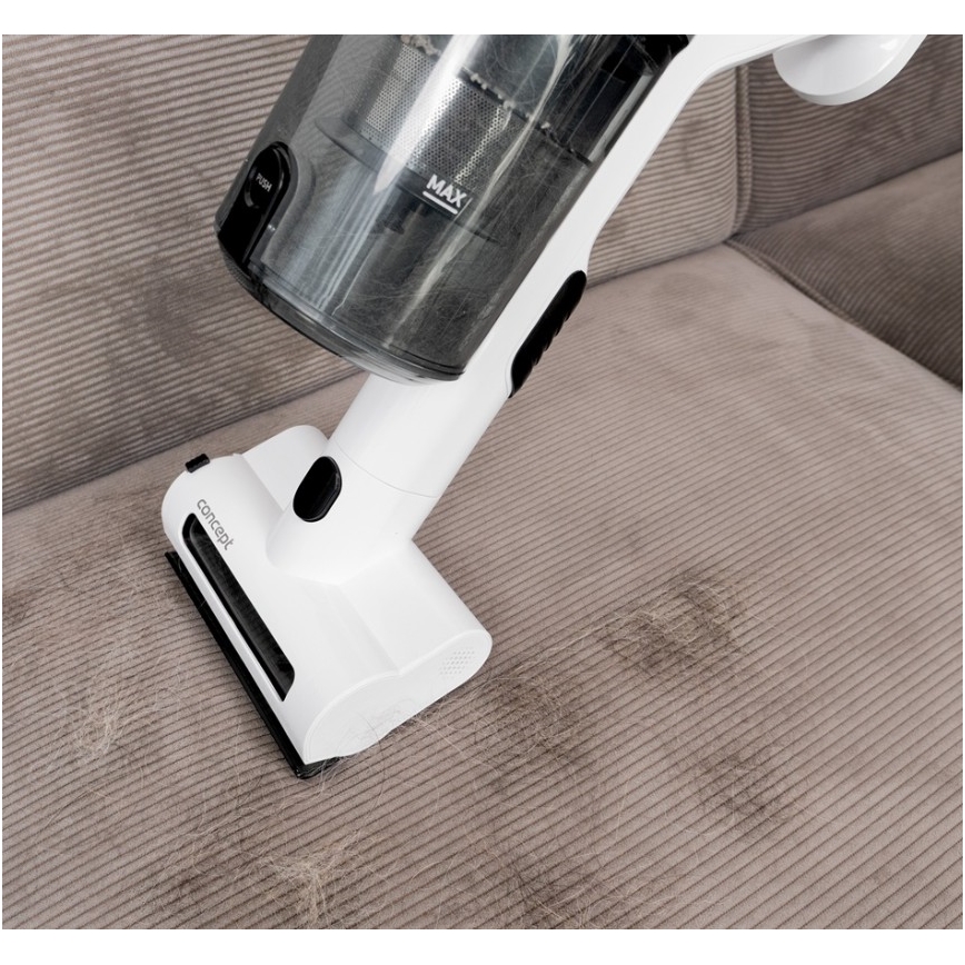 Concept VP6125 - Aspirador 2 em 1 vertical e de mão ICONIC Comfort Telescope 400W/29,6V 2000 mAh branco