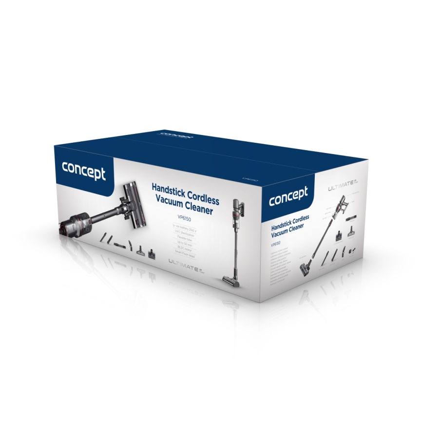 Concept VP6150 - Aspirador vertical 3 em 1 ULTIMATE UV POWER 500W/29,6V 2200 mAh, preto